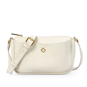 BOLSA PEQUENA TIRACOLO BRANCA DUNA DE COURO SHOULDER BAG