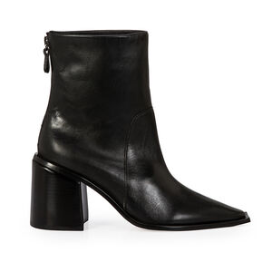 BOTA CANO M&Eacute;DIO COURO PRETA