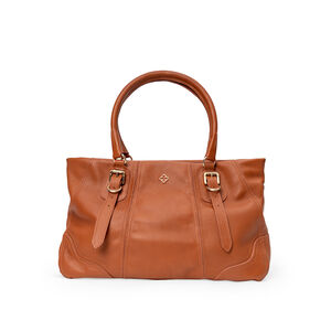 BOLSA GRANDE SHOPPER CARAMELO DE COURO