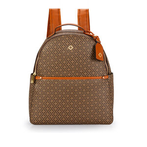 MOCHILA FEMININA CARAMELO MONOGRAMA