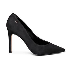 SCARPIN SALTO ALTO PRETO COURO NOBUCK