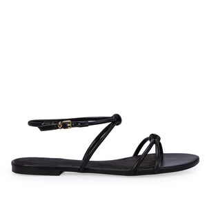 SANDÁLIA RASTEIRA DE COURO PRETA