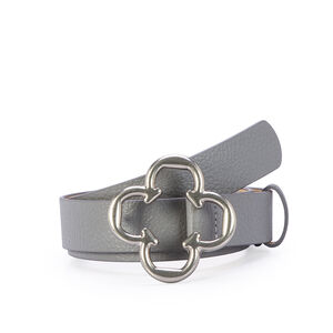 CINTO FEMININO CINZA DE COURO