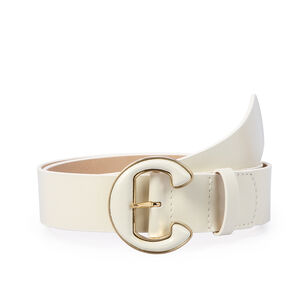 CINTO FEMININO BRANCO DUNA DE COURO VETRO