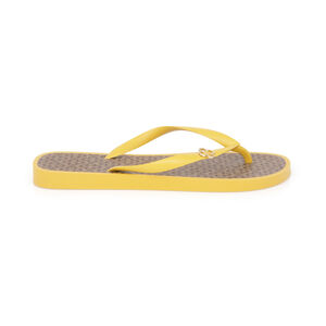 CHINELO DE DEDO INJETADO MONOGRAMA AMARELO DAMASCO