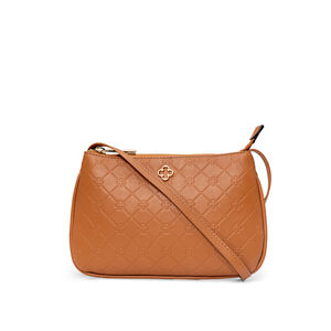 BOLSA SHOULDER BAG TIRACOLO CARAMELO TORRONE MONOGRAMA PIETRA