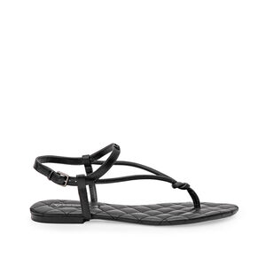 SAND&Aacute;LIA RASTEIRA PRETA DE COURO MATELASS&Ecirc;