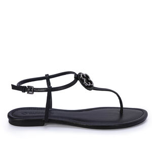 SANDÁLIA RASTEIRA PRETA DE COURO