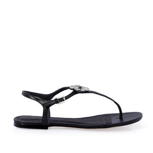 SANDÁLIA RASTEIRA COURO PRETA