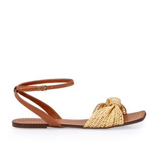 SAND&Aacute;LIA RASTEIRA CARAMELO BICO QUADRADO