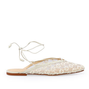 MULE TELA APLICA&Ccedil;&Atilde;O MONOGRAMA BRANCA AMARRA&Ccedil;&Atilde;O