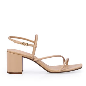 SAND&Aacute;LIA SALTO M&Eacute;DIO NUDE SEDA DE COURO