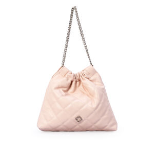 BOLSA INFANTIL ROSA PEÔNIA MATELASSÊ HOBO