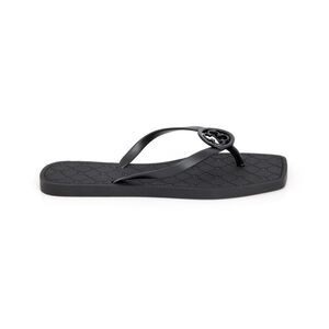 CHINELO BICO QUADRADO PRETO MONOGRAMA