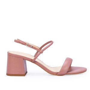 SAND&Aacute;LIA SALTO BLOCO ROSA MALVA DE COURO