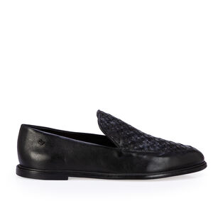 LOAFER MOCASSIM PRETO DE COURO TRESS&Ecirc;