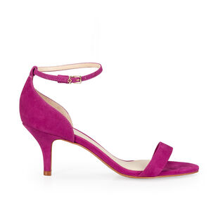 SAND&Aacute;LIA DE TIRA ROSA F&Uacute;CSIA COURO SUEDE