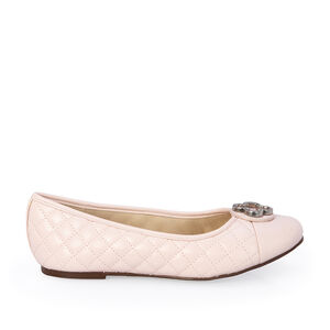 SAPATILHA CATHERINE INFANTIL COURO ROSA PEÔNIA