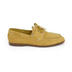 LOAFER MOCASSIM DE COURO NOBUCK AMARELO CITRINO