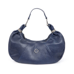 BOLSA HOBO DE COURO MARINHO AZZURRO