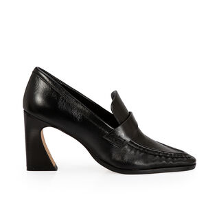 SCARPIN SALTO ALTO COURO PRETO