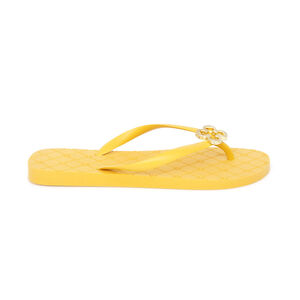 CHINELO DE DEDO MONOGRAMA AMARELO DAMASCO