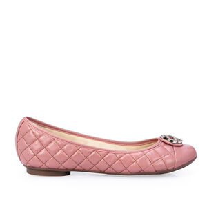 SAPATILHA CATHERINE ROSA MALVA DE COURO MATELASS&Ecirc;