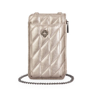 CARTEIRA PORTA CELULAR CINZA PEWTER MATELASS&Ecirc;