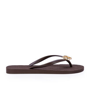 CHINELO DE DEDO MARROM INJETADO LOGO TREVO