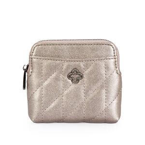 CARTEIRA PEQUENA CINZA PEWTER MATELASS&Ecirc;