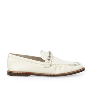 LOAFER MOCASSIM BRANCO DUNA DE COURO PEDRARIAS
