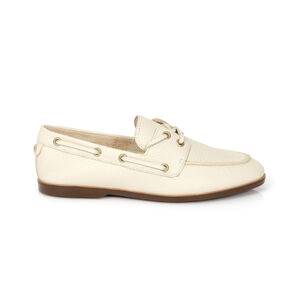 LOAFER MOCASSIM BEGE VANILLA DE COURO