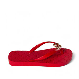CHINELO INFANTIL VERMELHO RUBI MONOGRAMA