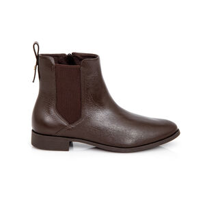 BOTA MARROM CANO CURTO DE COURO