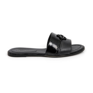 CHINELO PRETO RASTEIRA COURO