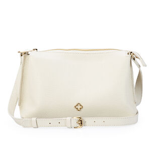 BOLSA PEQUENA BRANCA DUNA DE COURO SHOULDER BAG