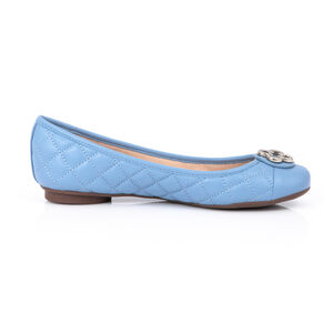 SAPATILHA CATHERINE AZUL CHIARO COURO MATELASSÊ