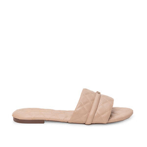 CHINELO RASTEIRO NUDE SEDA DE COURO MATELASSÊ