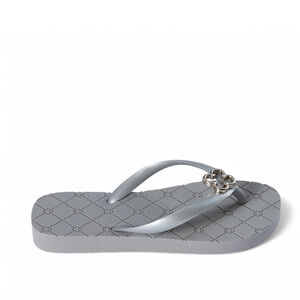 CHINELO INFANTIL PRATA MONOGRAMA