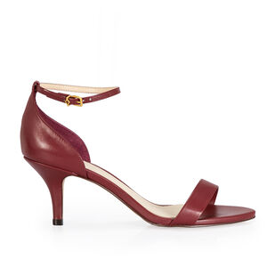 SAND&Aacute;LIA DE TIRA VERMELHA COURO