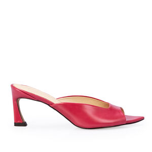 MULE SALTO M&Eacute;DIO ROSA MAGN&Oacute;LIA COURO