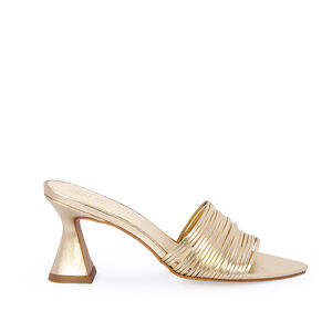 MULE COURO DOURADA METALIZADA MULE COURO DOURADA METALIZADA