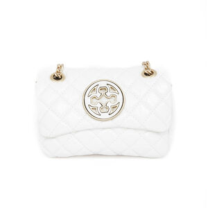 BOLSA OLIVIA COURO BRANCO MATELASSÊ