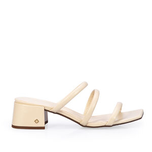 MULE BRANCA SALTO BLOCO COURO