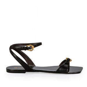 SAND&Aacute;LIA RASTEIRA COURO PRETA