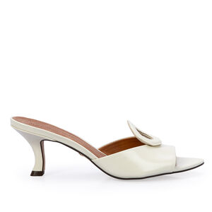 MULE SALTO MÉDIO BRANCA DUNA DE COURO