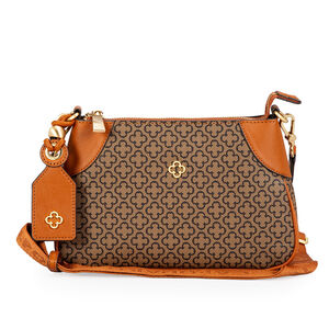 BOLSA CARAMELO MONOGRAMA AL&Ccedil;A GORGUR&Atilde;O SHOULDER BAG