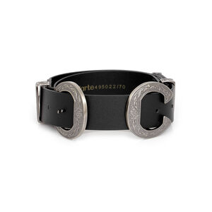 CINTO FEMININO DE COURO PRETO CAPODARTE