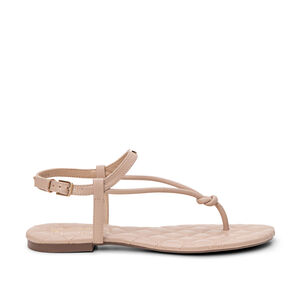 SAND&Aacute;LIA RASTEIRA NUDE SEDA DE COURO MATELASS&Ecirc;