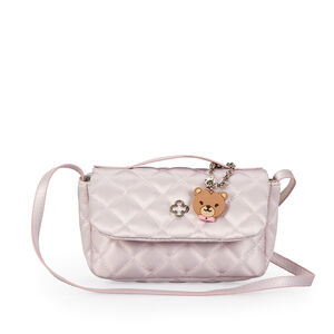 BOLSA INFANTIL ROSA CETIM MATELASS&Ecirc; SHOULDER BAG